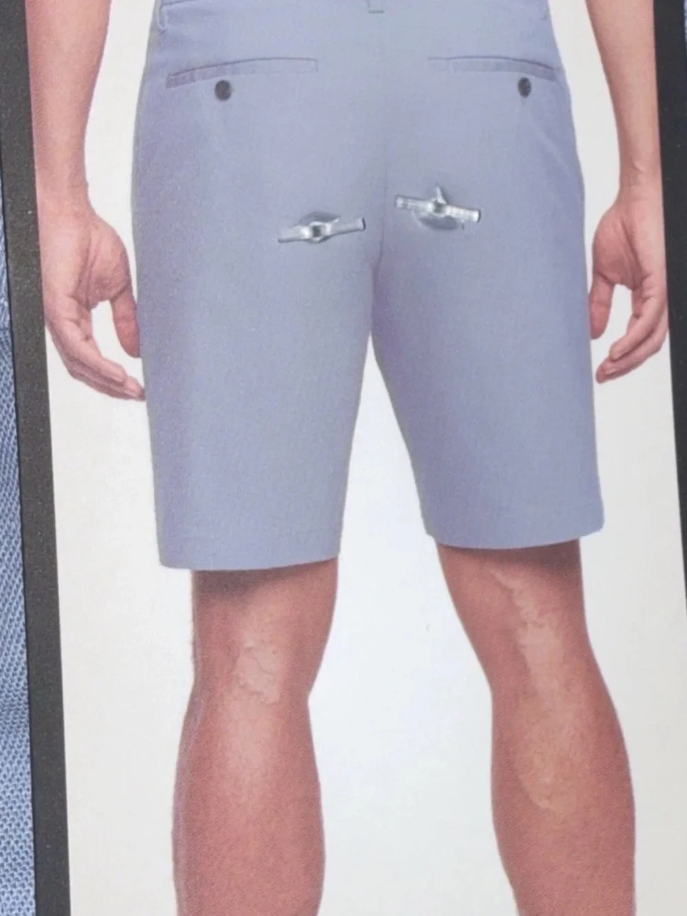 Banana Republic NWT Size 36  Blue stretch Chino Shorts -001*